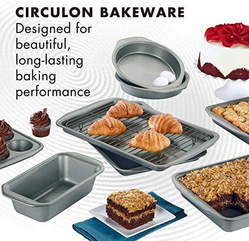 Circulon Total Nonstick Bakeware Set, 10-Piece, Gray