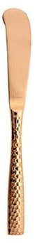 Fortessa Lucca Faceted Rose Gold 18/10 Stainless Steel Flatware Solid Handle Butter Knife, Set of 12 - The Finished Room