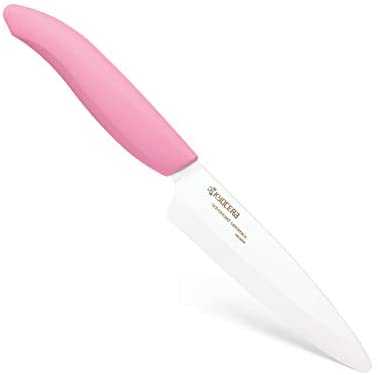 Kyocera Advanced Ceramic Revolution Series 4.5-inch Utility Knife, Yellow Handle, White Blade - The Finished Room