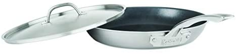 Viking Culinary 12&quot; Non-Stick Fry Pan with Lid Professional 5-Ply, 12 Inch, Silver - The Finished Room