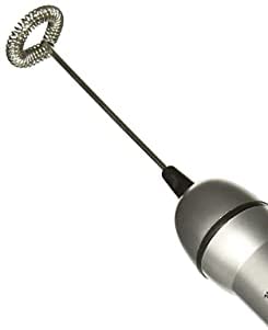 Bonjour Coffee Hand-Held Battery-Operated Mini Beverage Whisk/Milk Frother, Small, Silver - The Finished Room