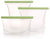 Lekue Reusable Silicone Bags for Airtight Food Storage and Sous Vide Cooking, Set of 3, Frost - The Finished Room