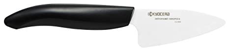 Kyocera FK076CB10-BK Advanced ceramic Mini 3&quot; Prep Knife, bar Board &amp; Knife Sheath Set, 11&quot; x 5.5&quot;, Black - The Finished Room