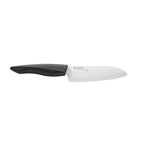 Kyocera White and Black Ceramic 5.5 Inch Santoku Knife - The Finished Room