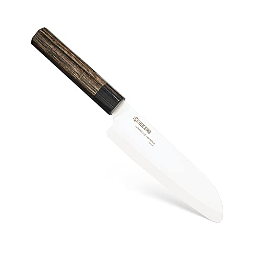Kyocera Fuji Santoku Knife, 6&quot;, White Blade - The Finished Room