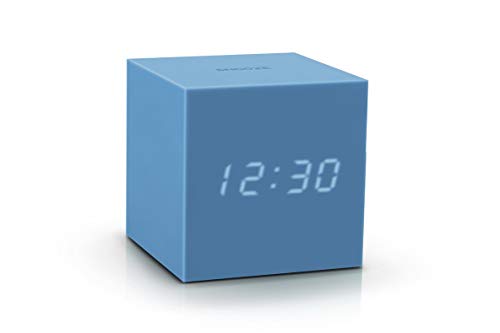 Gingko Gravity Cube Click Clock 3&quot; x 3&quot; Time/Date/Temp Black Alarm Clock - The Finished Room