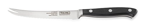 Viking Culinary Professional Cutlery Serrated Utility Knife, 5&quot;, Black - The Finished Room