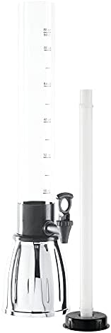 Oggi Beer Tower Dispenser with EZ-Pour Spigot, 2.75-Quart, Black - The Finished Room