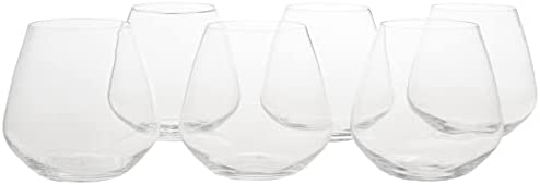 Luigi Bormioli Atelier Stemless Pinot Noir Wine Glass, 20-Ounce, Set of 6 - The Finished Room