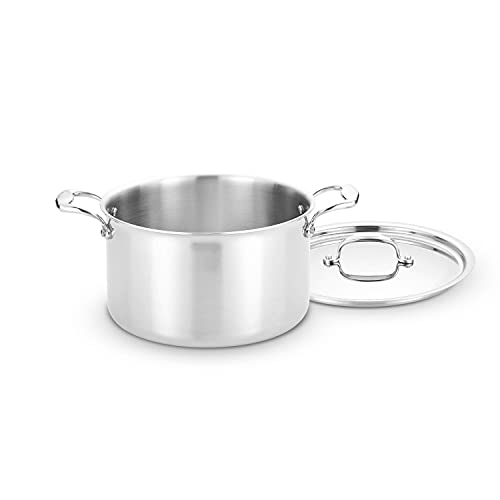 Heritage Steel 8 Quart Stock Pot with Lid - Titanium Strengthened 316Ti Stainless Steel with 5-Ply Construction - Induction-Ready and Fully Clad, Made in USA - The Finished Room