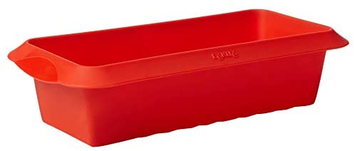 Lekue Baking Bread Loaf Pan/ Plum Cake, 9.5&quot;, Red - The Finished Room