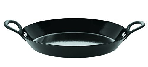Rosle Iron Serving Pan with Cast Iron EnamelledHandles, 20 cm, Black - The Finished Room