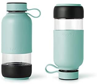 Lekue Bottle To Go reusable water bottle, 20 ounce, Turquoise - The Finished Room