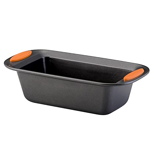 Rachael Ray Yum-o! Bakeware Oven Lovin&#39; Nonstick Loaf Pan, 9-Inch by 5-Inch Steel Pan, Gray with Orange Handles - The Finished Room