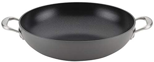 Anolon Allure Hard Anodized Nonstick Wok/Stir Fry Pan, 12 Inch, Dark Gray - The Finished Room