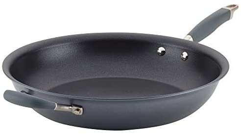 Anolon Advanced Home Hard-Anodized Nonstick Frying Pan/Fry Pan/Skillet with Helper Handle, 14.5-Inch, Moonstone - The Finished Room