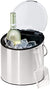 Oggi Stainless Steel Ice and Wine Bucket with Flip Top Lid and Ice Scoop, Holds 2 Bottles - The Finished Room