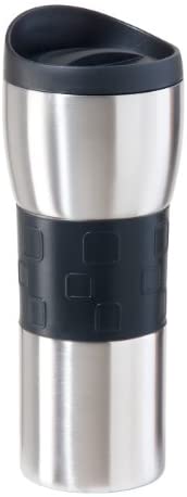 Oggi Double Wall Stainless Steel 16-Ounce Travel Mug with Green Grip - The Finished Room