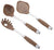 Anolon Gadgets Utensil Kitchen Pasta Cooking Tools Set, 3 Piece, Bronze Brown - The Finished Room