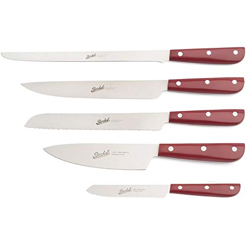 Berkel Synthesis 5-pc Kitchen Knife Set / Red Color / Set of kitchen knives / 5 practical set of kitchen knives / Quality kitchen knives for different uses - The Finished Room