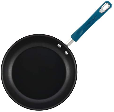 Rachael Ray Brights Deep Nonstick Frying Pan / Fry Pan / Deep Skillet - 9.5 Inch, Red - The Finished Room