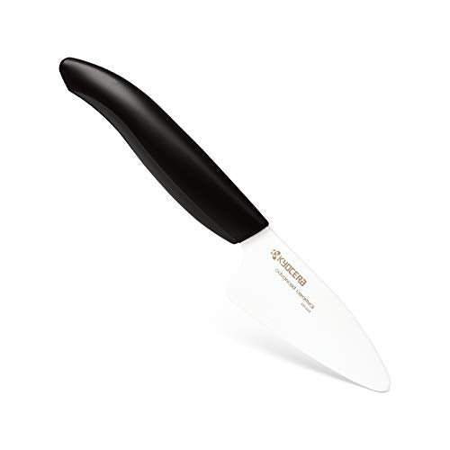 Kyocera Advanced Ceramic Revolution Series 3-inch Mini Prep Knife, Black Handle, White Blade - The Finished Room