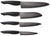 Kyocera Universal Knife Block Set Includes: Black Soft Touch Round Block and 4 Innovation Series Ceramic Knives, Z212 Black Blades - The Finished Room