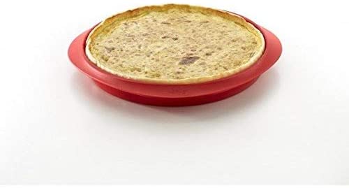 Lekue Perforated Quiche Pan, 11&quot;, Red - The Finished Room