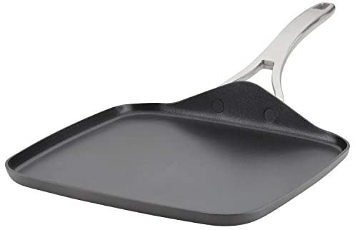Anolon Allure Hard Anodized Nonstick Griddle Pan/Flat Grill, 11 Inch, Dark Gray - The Finished Room
