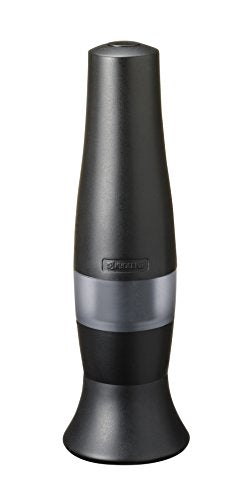 Kyocera Advanced Salt &amp; pepper Mill, Fast and Quiet, Battery Operated, Adjustable Coarseness, Ceramic Burr Grinder, One Size, Black - The Finished Room