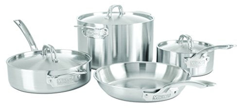 Viking Professional 5-Ply Stainless Steel Cookware Set, 7 Piece - The Finished Room
