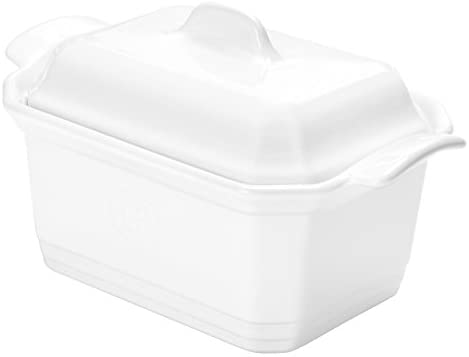 Emile Henry France Ovenware Terrine & Press, Small, Flour White - The Finished Room