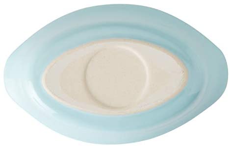 Rachael Ray Solid Glaze Ceramics Dipping Cups / Ramekin Set for Snacks, Desserts, and More, Oval - 4 Piece, Light Blue - The Finished Room
