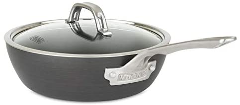 Viking Culinary Hard Anodized Nonstick Saucier Pan, 3 Quart, Gray - The Finished Room