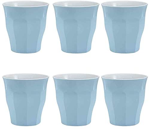 Duralex Picardie Pastel Blue 22 cl (7.75 oz), Set of 6 glass tumbler - The Finished Room