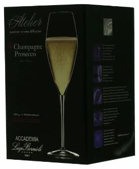 Luigi Bormioli Regency 9.5 oz. Champagne/Flute Stem, Set of 4, Clear - The Finished Room
