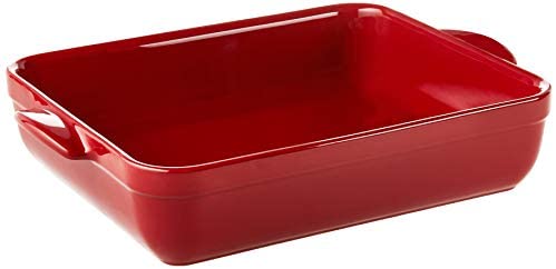 Emile Henry Made In France Lasagna/Roasting Dish 13.75" x 10"x 2.75" Burgundy Red - The Finished Room