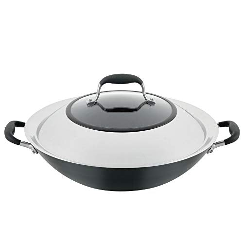 Anolon Advanced Home Hard-Anodized Nonstick Open Stock Cookware (14&quot; Wok, Bronze) - The Finished Room