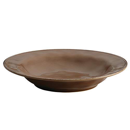 Rachael Ray 14&quot; Round Stoneware Serving Bowl, 14 Inch, Cranberry Red - The Finished Room