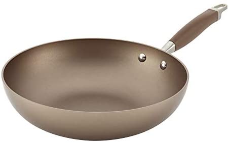 Anolon Advanced Umber Hard-Anodized Nonstick 12-Inch Wok/Stir Fry, Light Brown - The Finished Room