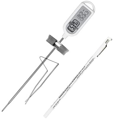 CDN DTW450L Waterproof Thermometer - Long Stem White, 8-Inch Long Stem - The Finished Room