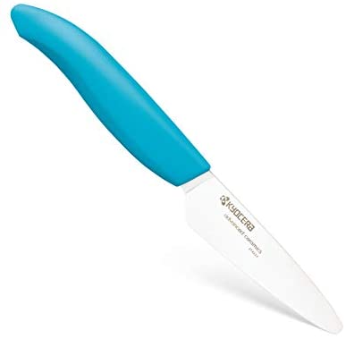 Kyocera Advanced Ceramic Revolution Series 3-inch Paring Knife, Blue Handle, White Blade - The Finished Room