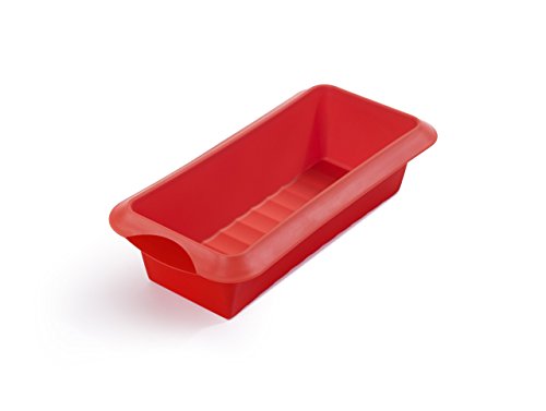 Lekue Baking Bread Loaf Pan/ Plum Cake, 9.5&quot;, Red - The Finished Room