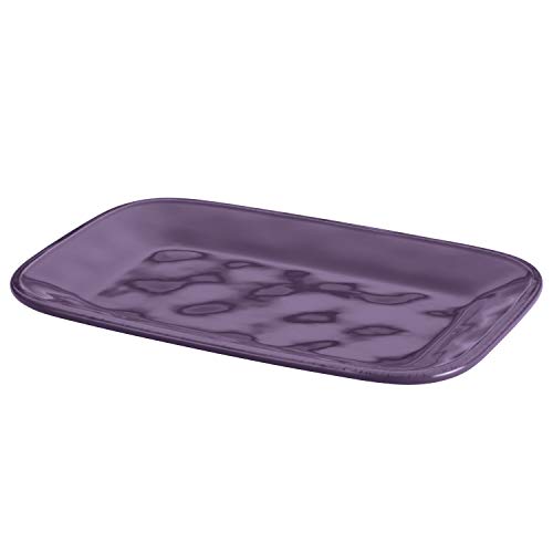 Rachael Ray 8&quot; x 12&quot; Rectangular Stoneware Platter, 8 Inch x 12 Inch, Sea Salt Gray - The Finished Room
