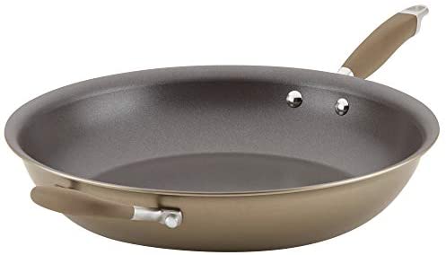 Anolon Advanced Home Hard-Anodized Nonstick Frying Pan/Fry Pan/Skillet with Helper Handle, 14.5-Inch, Bronze - The Finished Room