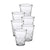 Duralex Made in France Hexagon Glass Tumbler Drinking Glasses, 12.38 ounce - Set of 6, Clear - The Finished Room