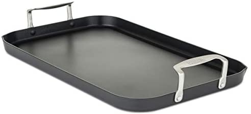 Viking Culinary Hard Anodized Double Burner Nonstick Griddle, 18 Inch by 11 Inch, Gray - The Finished Room