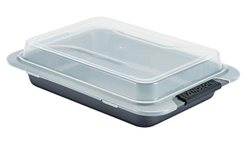 Anolon Advanced Nonstick Baking Pan With Lid / Nonstick Cake Pan With Lid, Rectangle - 9 Inch x 13 Inch, Gray - The Finished Room