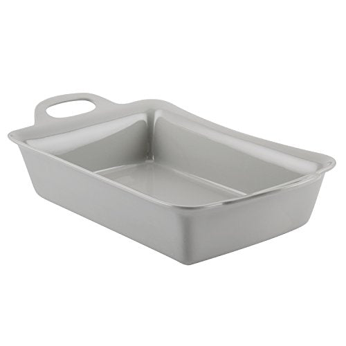 Rachael Ray Collection Stoneware Baker, 9-Inch x 13-Inch, Light Sea Salt Gray - The Finished Room