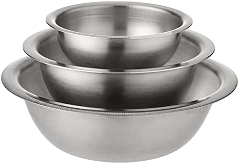 Oggi Stainless Steel Pinch Bowls with Airtight Lids, Individual Sizes, Set of 3 - The Finished Room